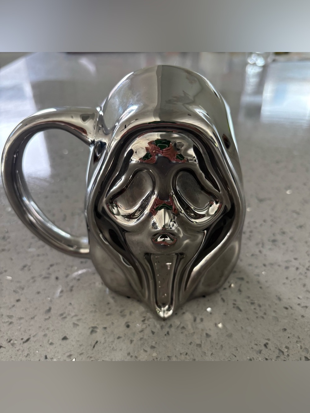 Ghost Face Bioworld 3D Sculpted Silver Ceramic Mug Scream Horror Halloween
